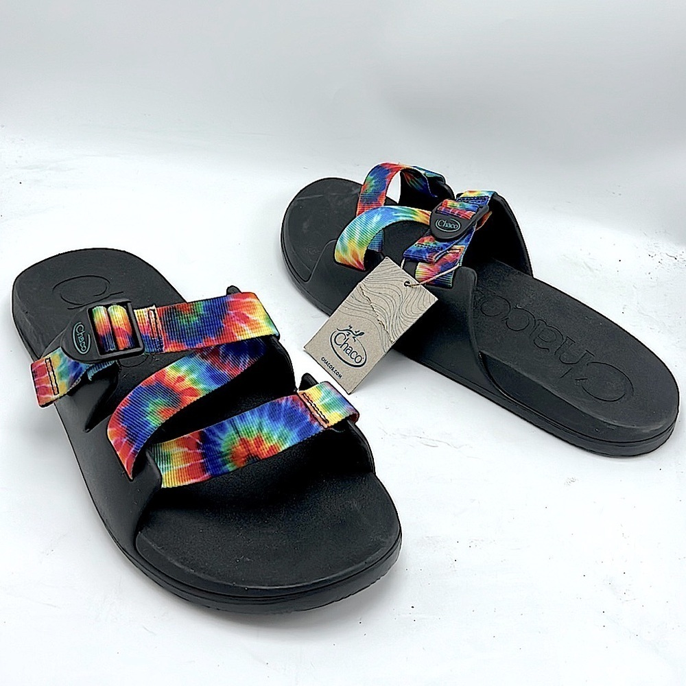 New Chaco Men's Chillos Slides - Dark Tie Dye size 14